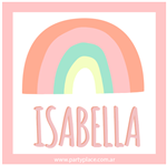 Stickers cuad. Pastel rainbow 16u Pers